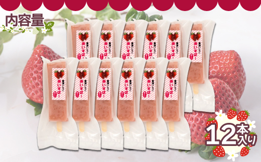北海道 豊浦町 いちご アイス バー 12本 TYUN021