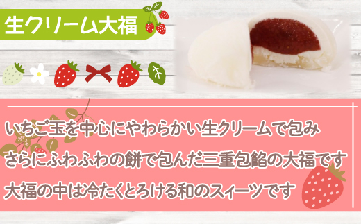 北海道 豊浦町 生クリーム大福いちご 10個 TYUN032