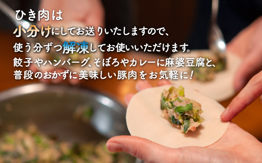 とようらポーク1.2kg ひき肉 小分け 北海道豊浦産 SPF豚 TYUG016