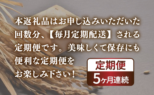 【令和7年産 定期配送5ヵ月】ホクレン ゆめぴりか 玄米6kg（3kg×2）TYUA047