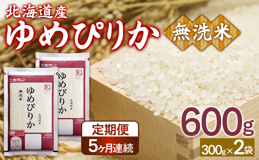 【令和7年産新米】【5ヶ月定期配送】（無洗米600g）ホクレンゆめぴりか TYUA176