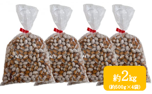 <2025年11月中旬よりお届け>北海道壮瞥産　とら豆　約2kg（約500g×4袋） SBTA039