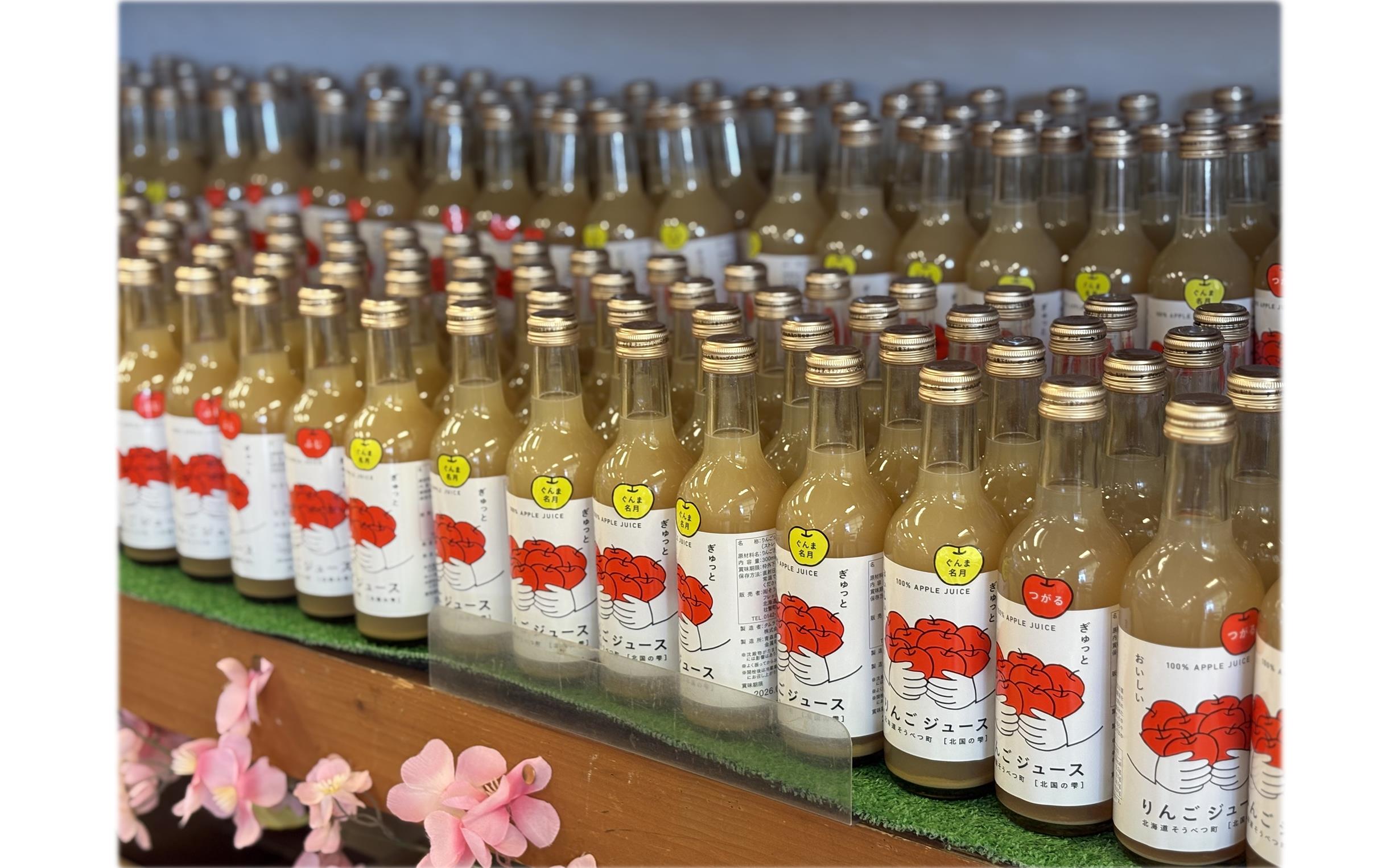 <2026年1月下旬よりお届け>りんごジュース「北国の雫」(壮瞥町産りんご100%) 300ml×20本 SBTA083