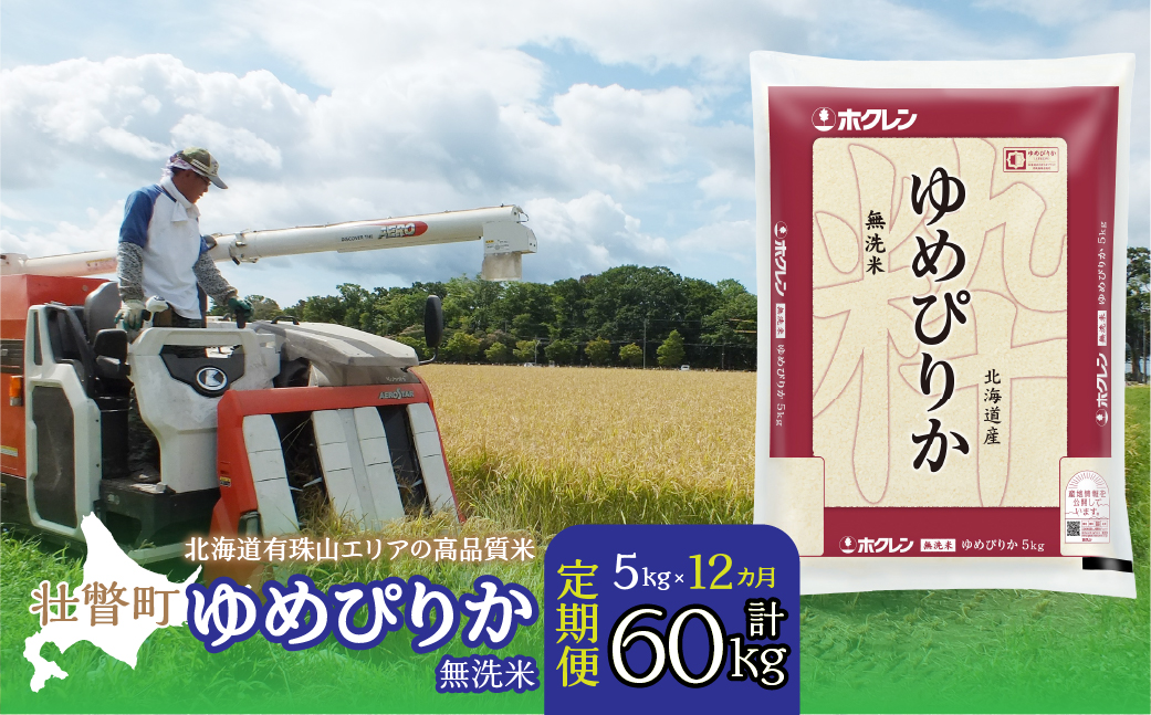 【令和7年産 1年定期配送】（無洗米5kg）ホクレンゆめぴりか SBTD061