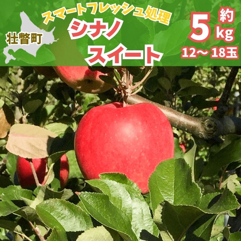 北海道壮瞥町　りんご(スマートフレッシュ)　品種名「シナノスイート」12～18玉約5kg　SBTF026