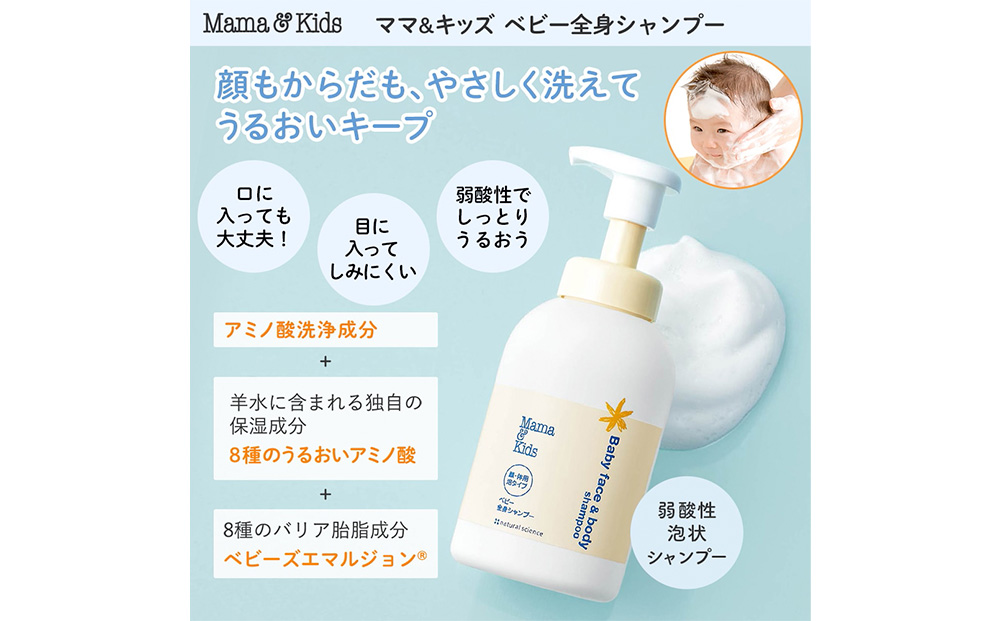 【12月20日決済確定分まで年内発送】ベビー全身シャンプー 詰め替え用460ml 2個セット CH207