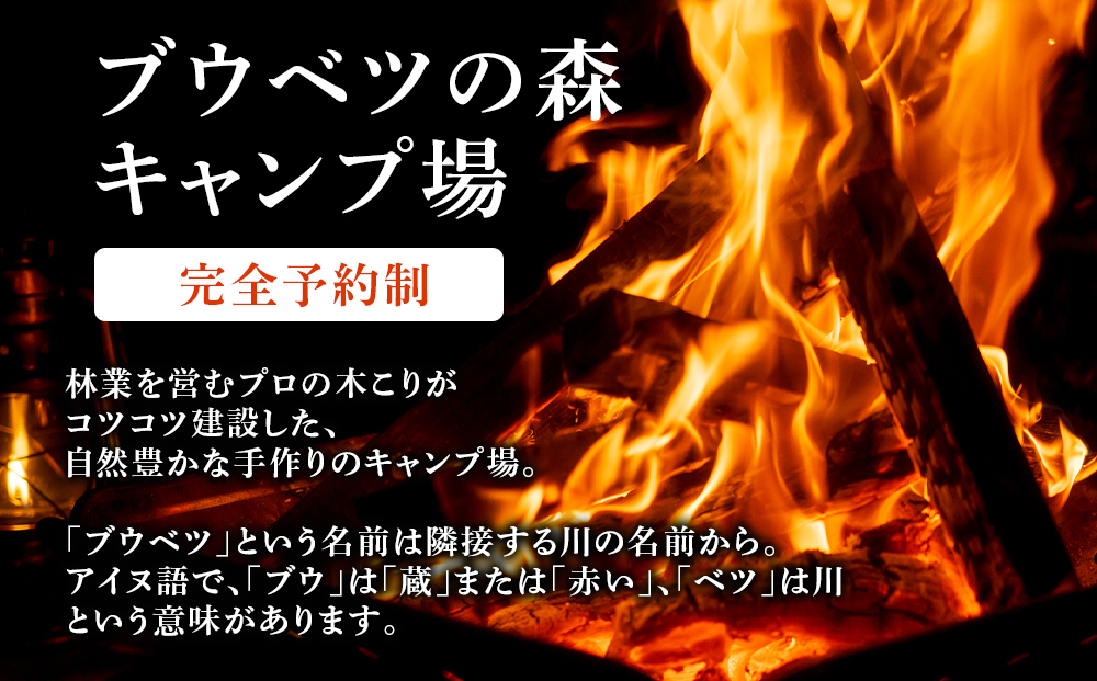 【12月20日決済確定分まで年内発送】キャンプ場 利用補助券 ブウベツの森 北海道 白老町 （10,000円分）