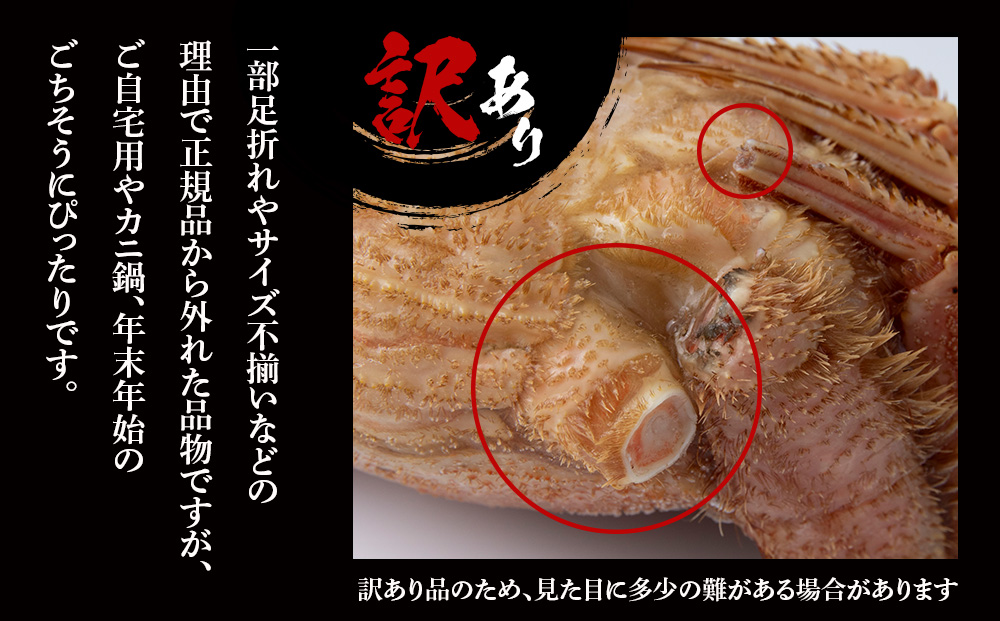 【数量限定】訳あり毛ガニ 5尾入り （300ｇ～400ｇ前後×5尾）