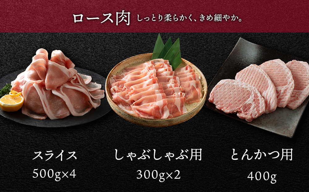 北海道産 白老豚 ロース・肩ロース・挽肉 セット 合計4.1kg BV099