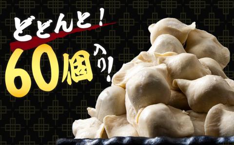 【12月20日決済確定分まで年内発送】だぶだぶの肉汁をすすりたくなる餃子 60個（30個入×2パック）