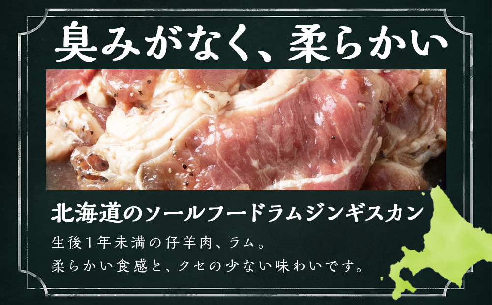 【12月20日決済確定分まで年内発送】塩ニンニクジンギスカン 350g ラム 羊肉 北海道 CC005