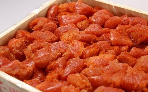 【12月20日決済確定分まで年内発送】【北海道虎杖浜加工】 業務用明太子 4切 2kg (1箱)