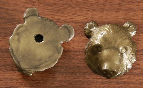 【12月20日決済確定分まで年内発送】白老 熊マスクピンバッヂ×壁掛け＜木彫工芸家 山田祐治コラボ＞