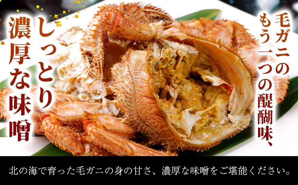 【中サイズ】北海道産 冷凍ボイル毛ガニ (540g-580g前後) 3尾 AS185