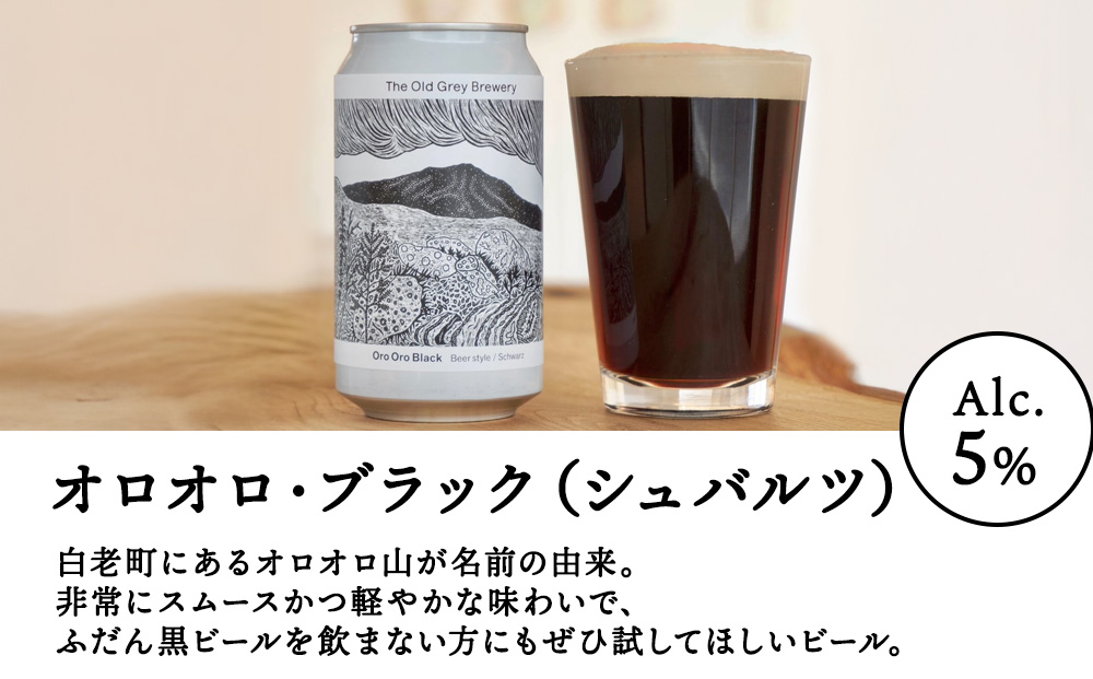 【12月20日決済確定分まで年内発送】【白老町のクラフトビール】「オロオロ・ブラック」（計9本）《The Old Grey Brewery》