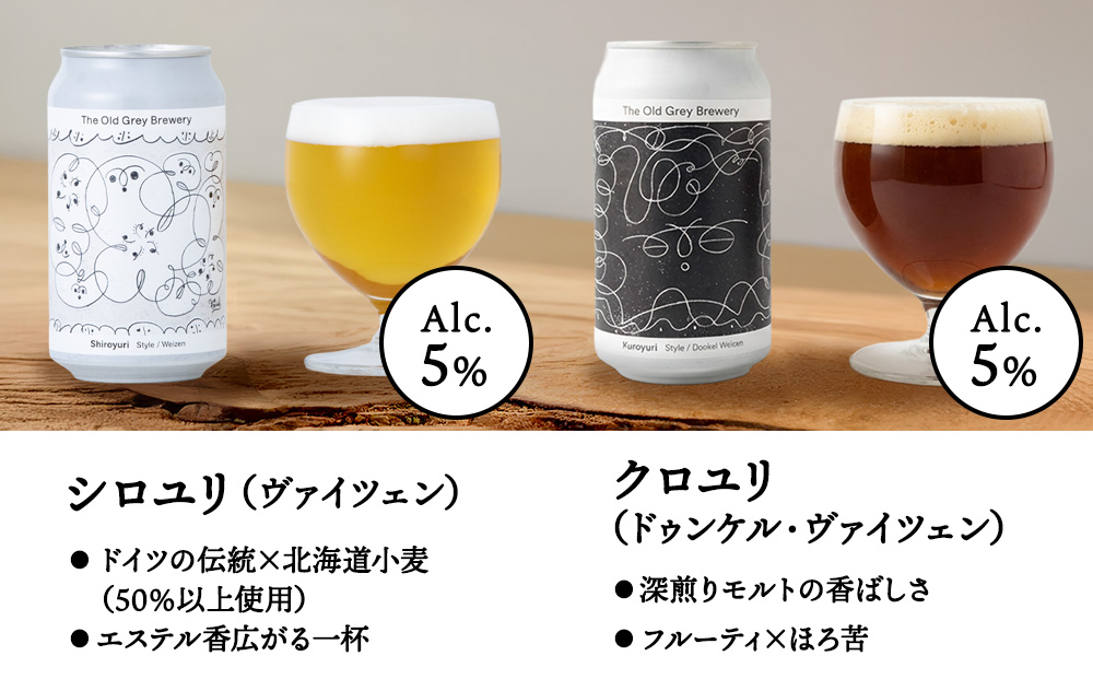 【白老町のクラフトビール】アート缶6種飲み比べ (各4本)計24本《The Old Grey Brewery》