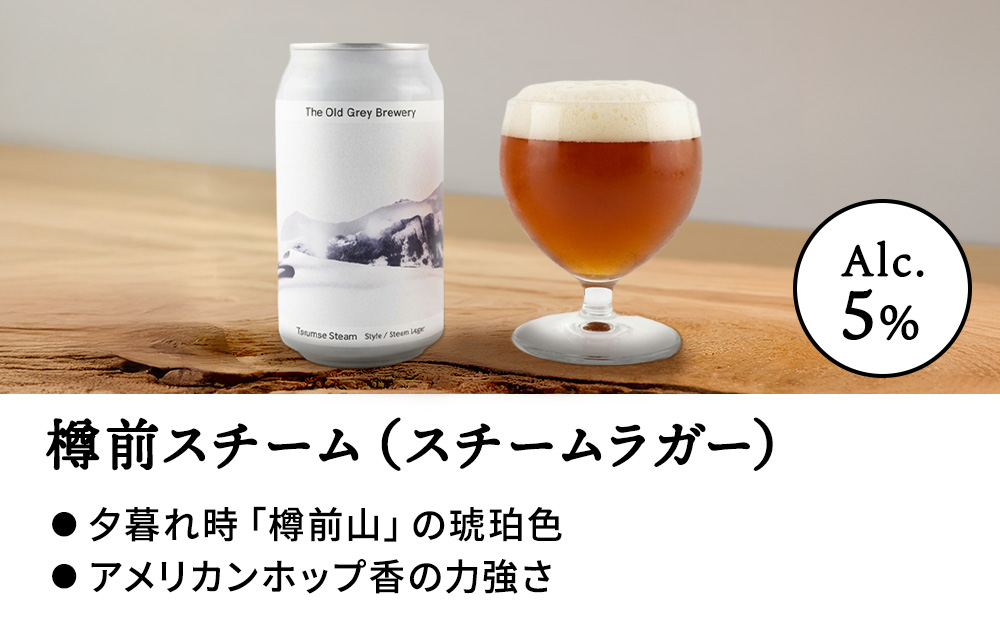 【白老町のクラフトビール】「樽前スチーム」（計48本）《The Old Grey Brewery》