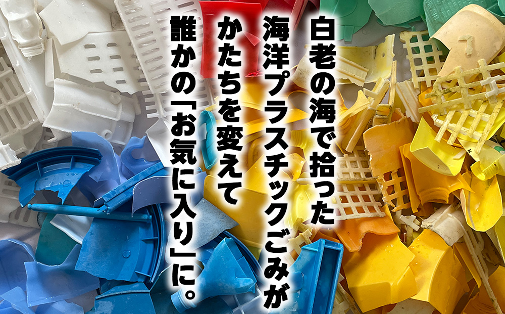 白老産海洋プラスチックゴミのアップサイクル キーホルダー2個(さかな型) SR005