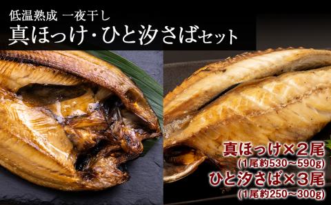 【12月20日決済確定分まで年内発送】低温熟成 一夜干し 真ほっけ・ひと汐さば セット AA026