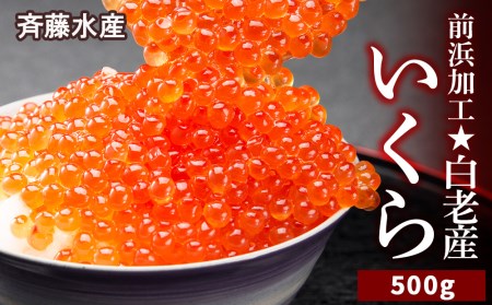【12月23日決済確定分まで年内発送】いくら 北海道 白老産 前浜加工 500g ＜斉藤水産＞ AM170