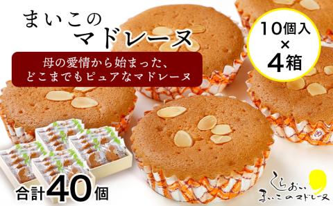 【12月20日決済確定分まで年内発送】まいこのマドレーヌ　10個入×4箱 AR079
