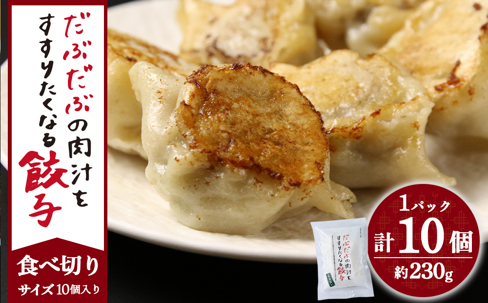 【12月20日決済確定分まで年内発送】だぶだぶの肉汁をすすりたくなる餃子 10個（10個入×1パック） ぎょうざ 冷凍 ギョウザ おつまみ おかず 中華 惣菜 BE011