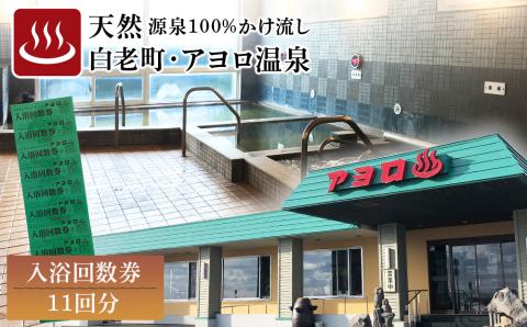 白老町 アヨロ温泉 入浴回数券 11回分 入浴チケット 風呂 リラクゼーション CF001