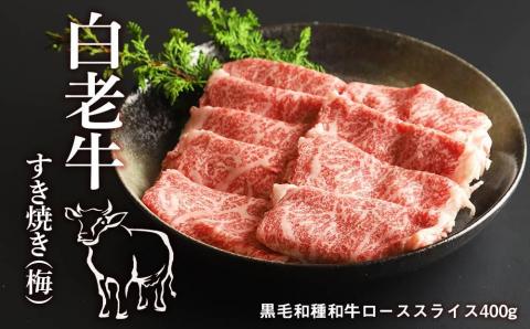 【12月20日決済確定分まで年内発送】白老牛すき焼き（梅）