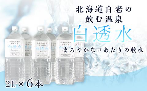 【12月20日決済確定分まで年内発送】飲む白老温泉水 ～白透水～ 2L×6本