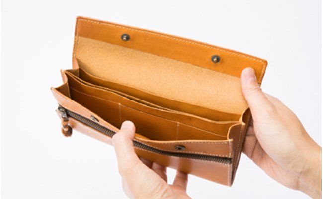 tanikoオリジナル 財布（キャメル）《厚真町》【Taniko leather】 革 革小物 レザー 作家物 長財布 財布 ギフト 北海道 [AXAP006] 90000 90000円