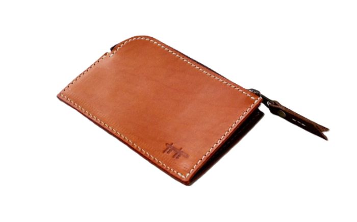 tanikoオリジナル 小銭入れ（キャメル）《厚真町》【Taniko leather】 [AXAP021]