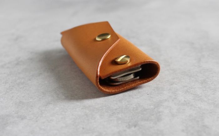 tanikoオリジナル キーケース（黒）《厚真町》【Taniko leather】 [AXAP030]