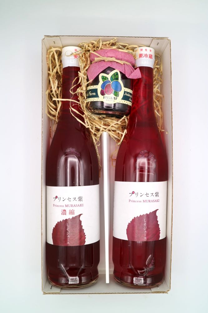 厚真のお母さん手づくりジュース（紫蘇ストレート・紫蘇濃縮 500ml×各1本）&土居農園ハスカップジャムセット《厚真町》【手づくりグループあすなろ】 しそ 紫蘇 ジュース 手づくり ハスカップ ジャム セット 北海道 [AXAQ001]