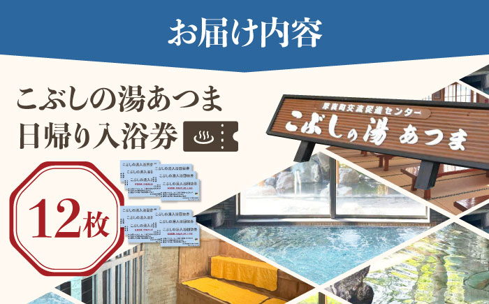 こぶしの湯あつま 日帰り入浴券 12枚セット《厚真町》【(株)あつまスタンプ会】 [AXAX002] 温泉 スパ チケット サウナ