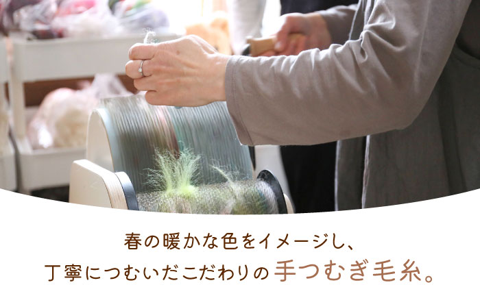 手つむぎ毛糸 ミニマフラー 製作キット 野の花の色セット《厚真町》【tenna+】 手つむぎ 手紡ぎ 手紡ぎ毛糸 毛糸 ウール 羊毛 手芸 手づくり ハンドメイド 北海道 [AXAY003]