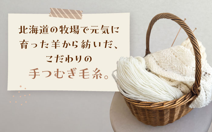 北海道産 手つむぎ毛糸 80g《厚真町》【tenna+】 手つむぎ 手紡ぎ 手紡ぎ毛糸 毛糸 ウール 羊毛 手芸 手づくり ハンドメイド 北海道 [AXAY004]