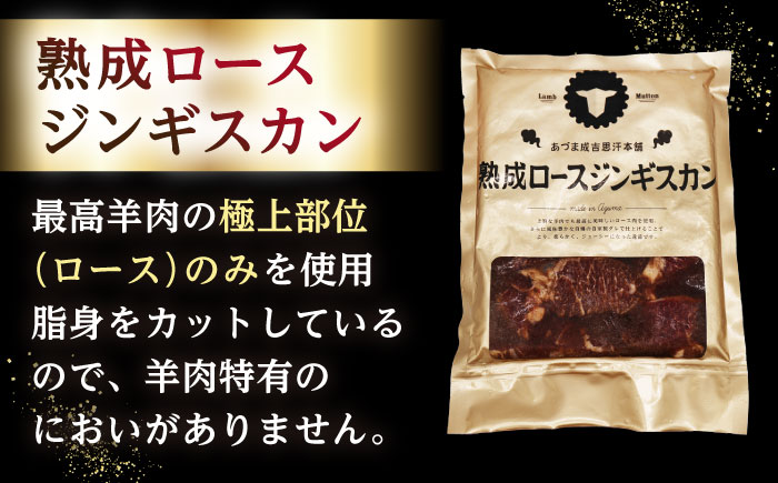 【隔月全2回定期便】ジンギスカン2種セット 計1.6kg（あづまジンギスカン400gx2・熟成ロース400gx2）【Bセット】《厚真町》【有限会社市原精肉店】 ジンギスカン 羊肉 マトン ロース 焼肉用 味付き 小分け 冷凍配送 北海道 [AXAA037]