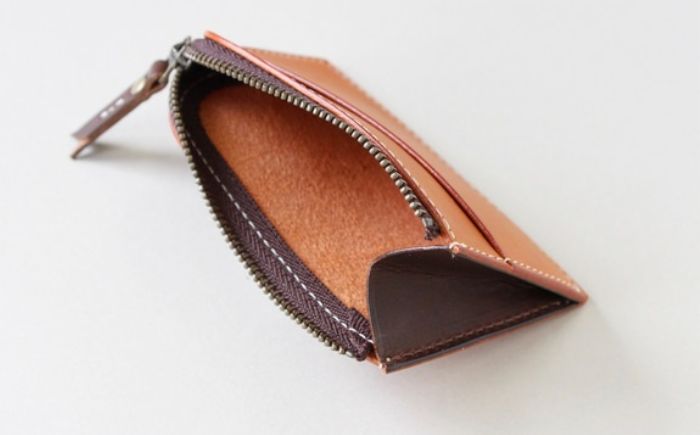 tanikoオリジナル 小銭入れ（焦茶）《厚真町》【Taniko leather】 [AXAP023]