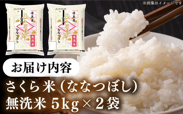 【無洗米】【新米 令和7年産】【特A】 一等米 さくら米（ななつぼし）10kg《厚真町》【とまこまい広域農業協同組合】 白米 ご飯 ななつぼし 一等米 特A 北海道 R7[AXAB034-01]