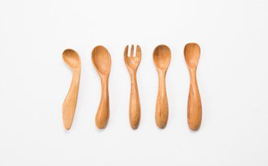 北海道産 天然木の手づくり ベビースプーン 5本セット【受注生産】《厚真町》【木工房TANAKA】 ベビー ベビー用品 赤ちゃん スプーン 木製 天然木 カトラリー 日用品 雑貨 食器 北海道 [AXAU008] 20000 20000円