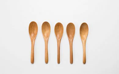 北海道産 天然木の手づくり レンゲ ５本セット（さくらの木）《厚真町》【木工房TANAKA】 れんげ レンゲ 木製 天然木 カトラリー 日用品 雑貨 食器 北海道 [AXAU012] 20000 20000円