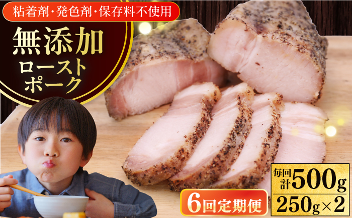 【全6回定期便】放牧豚 ローストポーク 2個（250g/個） 【ファーマーズファクトリー株式会社】 味付き 豚 肉 豚肉 ハム 焼き豚 ロース ロース肉 冷凍配送 北海道 [AXBA036]