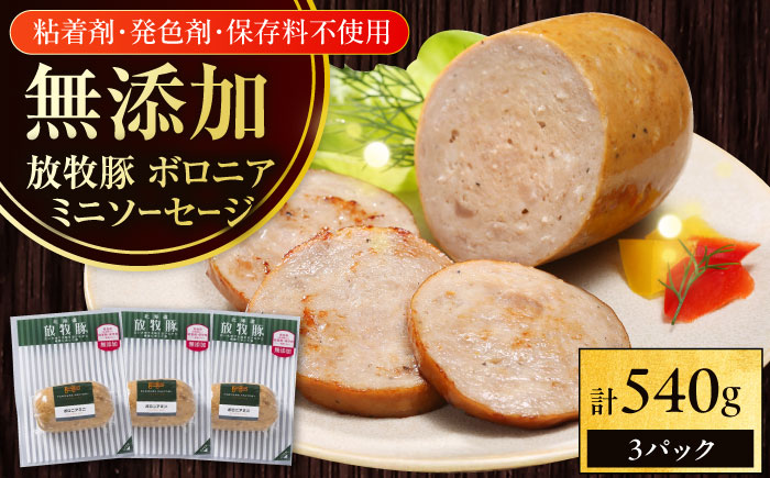 放牧豚 ボロニアミニソーセージ 計540g（180g×3）《厚真町》　【ファーマーズファクトリー株式会社】 [AXBA106]