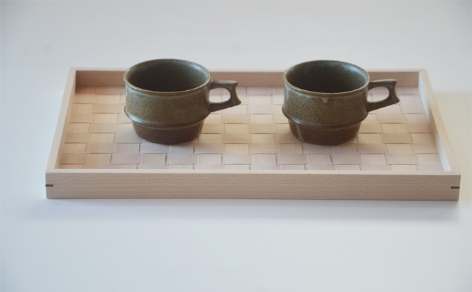 北海道産木材を使用した オリジナルトレイ【L】