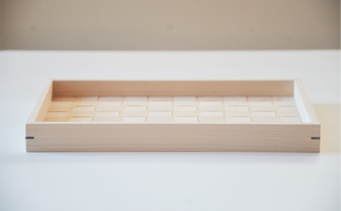 北海道産木材を使用した オリジナルトレイ【S】