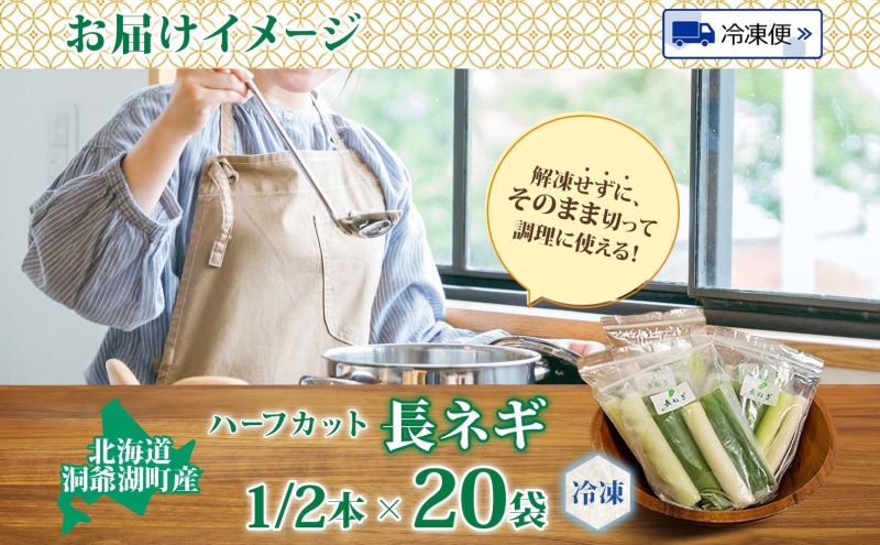役に立ちます 冷凍カット野菜 長ねぎ1/2分×20袋　長ネギ 料理 小分け 便利 野菜
