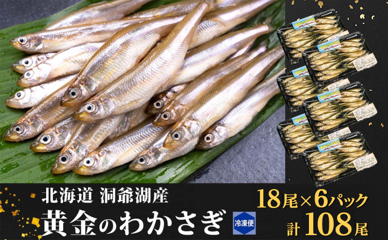 洞爺湖町産 黄金のわかさぎ 18尾×6P 計108尾 北海道産 ワカサギ わかさぎ 川魚 魚介類 産地直送 冷凍 お取り寄せ グルメ 料理 天ぷら フライ とうやマルシェ 北海道 洞爺湖町