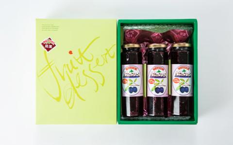 【北の大地の恵み】つぶつぶハスカップソース　ギフトセット　250g×3本