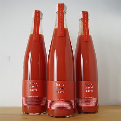 2022年9月発送開始『定期便』ハラハチファーム 100%トマトジュース500ml×3本全3回