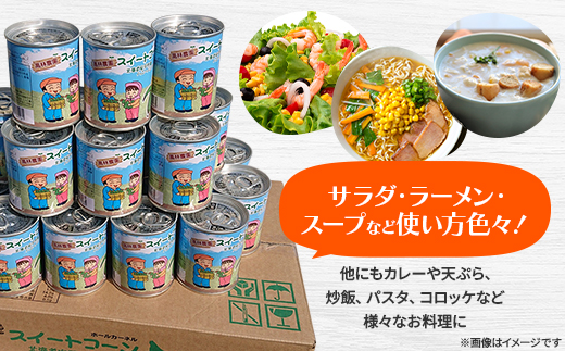 あびらのスイートコーン缶　24個入り　2025年収穫分